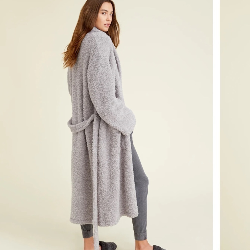 Barefoot dreams CozyChic® Adult Robe color dove gray size 1